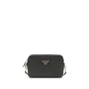 Prada Black Calf Leather Bos Taurus Shoulder Bag