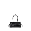 Prada Black Calf Leather Bos Taurus Shoulder Bag In Black