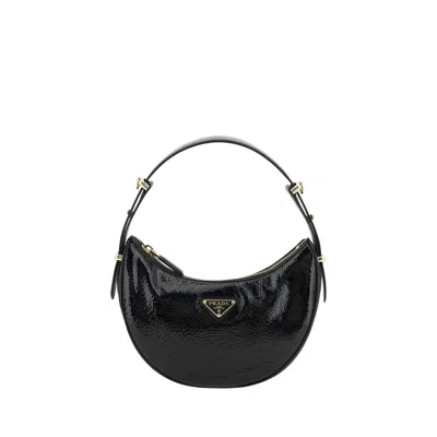 Prada Black Calf Leather Bos Taurus Shoulder Bag