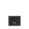Prada Triangle Logo Leather Cardholder