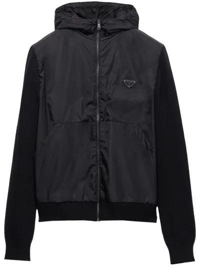 Prada Black Calf Leather Cardigan*