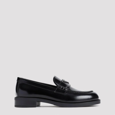 Prada Black Calf Leather Loafers