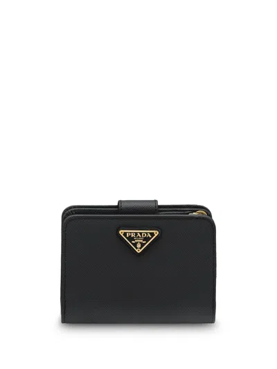 Prada Black Calf Leather Wallet