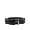 Prada Textured Leather Belt In Black