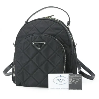 Pre-owned Prada Black Camouflage White Nylon Backpack () In Black, Camouflage, White