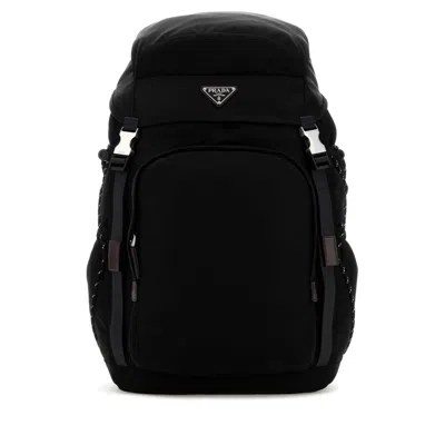 Prada Black Canvas Backpack
