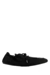 Prada Black Canvas Collapse Sneakers In Black