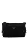 Prada Black Re-nylon Large Crossbody Bag In Black