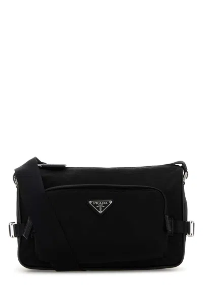 PRADA PRADA BLACK CANVAS CROSSBODY BAG