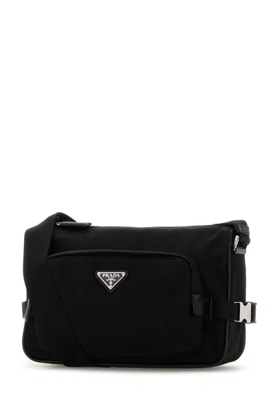 PRADA PRADA BLACK CANVAS CROSSBODY BAG
