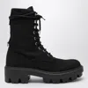 Prada Ankle Boots Chunky Sole Round Toe Pull In Black
