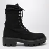 Prada Ankle Boots Chunky Sole Round Toe Pull In Black