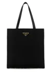 Prada Rectangular Shopping Bag Top Handles In Black