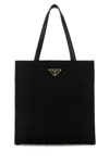 Prada Rectangular Shopping Bag Top Handles In Black