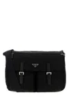 Prada Shoulder Bag Adjustable Strap Small Silhouette In Black