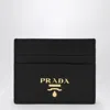 Prada Black Card Holder In Saffiano In Black