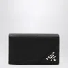 Prada Black Cardholder With Flap In Saffiano Leather