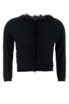 Prada Black Cashmere Cardigan In Black