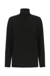 Prada Knit Turtleneck Sweater With Ribbed Cuffs And Hemline