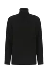 Prada Knit Turtleneck Sweater With Ribbed Cuffs And Hemline