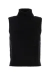 Prada Sleeveless High Neck Ribbed Hem Knitwear