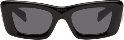 Prada Black Cat Eye Square Sunglasses In 1ab5s0