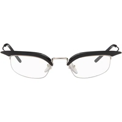 Prada Black Catwalk Angular Cateye Blue Light Glasses In Tzm08n