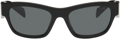 Prada Black Catwalk Butterfly Sunglasses In 16k08z