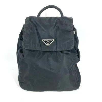 Pre-owned Prada Black Cloth Backpack ()