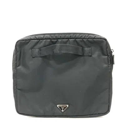 Pre-owned Prada Black Cloth Clutch Bag ()