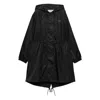 Prada Womens Black Re Nylon Hooded Woven Raincoat In Black