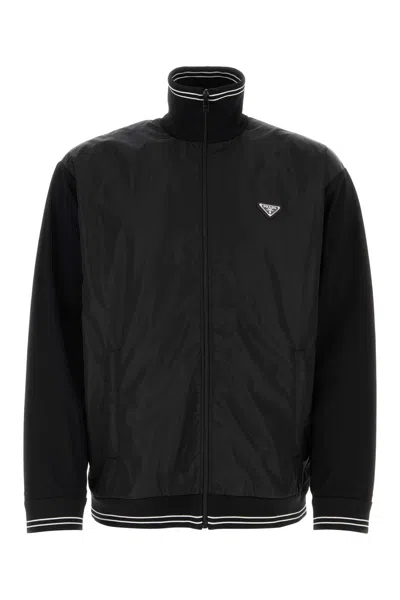 Prada Black Cotton And Nylon Jacket