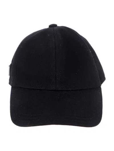Pre-owned Prada Black Cotton Baseball Hat