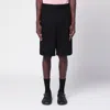 Prada Tailored Black Trousers With Cargo Pockets And Textured Finish In Black