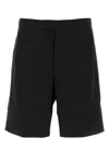 Prada Triangle-patch Shorts In Black