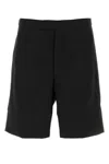 Prada Triangle-patch Shorts In Black