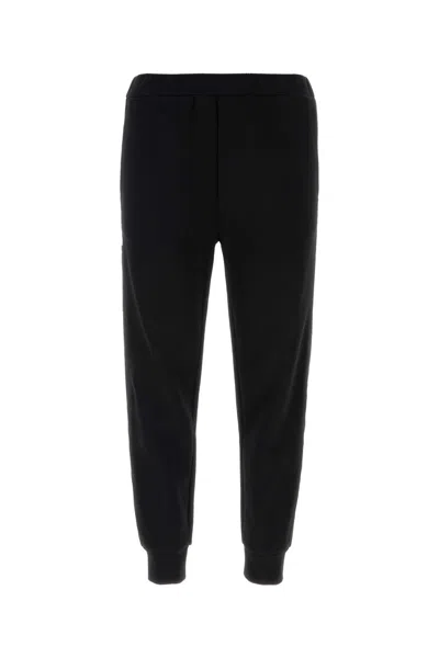 PRADA PRADA BLACK COTTON BLEND JOGGERS