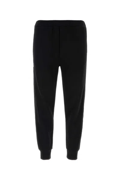 PRADA BLACK COTTON BLEND JOGGERS