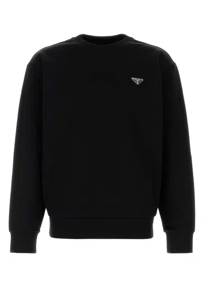 Prada Black Cotton Blend Sweatshirt