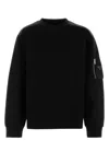Prada Black Cotton Blend Sweatshirt In Nero/nero