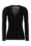 Prada Cardigan In Cotone Nero  Donna