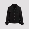 Prada Denim Blouson Jacket In Black