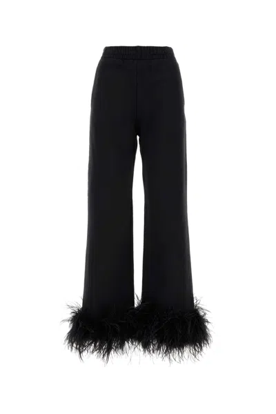 PRADA PRADA BLACK COTTON JOGGERS