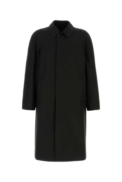 Prada Black Cotton Overcoat