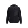 Prada Black Cotton Shell Jacket In Black
