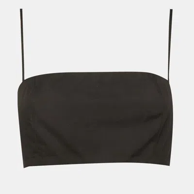 Pre-owned Prada Black Cotton Strappy Tube Top M