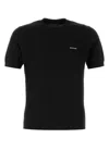 Prada Black Short Sleeve Sweaters In Black