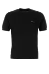 Prada Black Short Sleeve Sweaters In Black