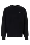 Prada Black Cotton Sweatshirt In Blue