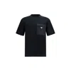 Prada Black Cotton T-shirt In Black